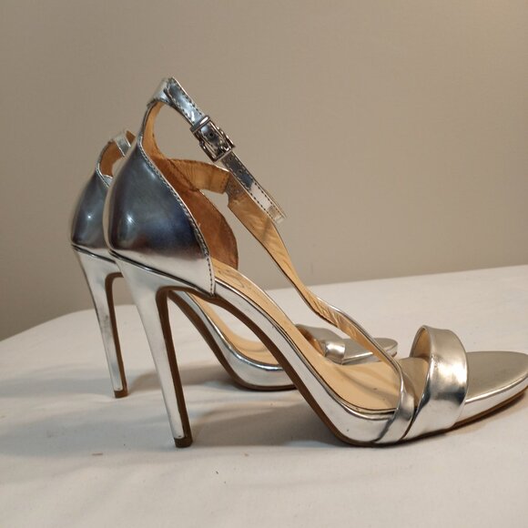 JESSICA SIMPSON SILVER STRAPPY HEELS WOMEN SIZE 10 - Picture 5 of 7